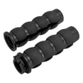 thumbnail image 6 of 1" Black Non-Slip Rubber Handlebar Hand Grips For Harley Honda Yamaha Kawasaki, 6 of 8