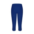 thumbnail image 5 of Yourumao Womens Two Pack Capri Leggings Skinny High Waisted Capris Stretchy Solid Color Tights Comfy Slim Fit Pants Summer Outdoor Trousers, 5 of 6
