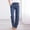 Blue, variant on Summer Pants For Women Casual Lightweight Women Casual Cotton And Linen Solid Drawstring Elastic Waist Long Straight Pants Khaki Xxxl