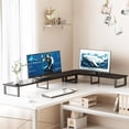 thumbnail image 3 of 45" TV Riser for 32-60 inch TV, TV Riser Stand Shelf, Tabletop TV Stand Riser, Computer Monitor Table for Home Living Room, Study Office (Black), 3 of 15