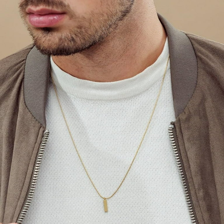 HZMAN Gold Snake Chain Necklace for Men Women Thin Stainless