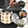 thumbnail image 4 of Yayeee Ashtray with Lid for Cigarette Smokeless Stainless Steel Home Ash Holder, Red Cakes, 4 of 7