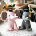 thumbnail image 4 of Soumake Graduation Hat Elephant Plush Toy Sitting Elephant Plushie Stuffed Animal Doll Pillow Home Office Bedroom Decoration Kids Adults Christmas Birthday Gift, 4 of 7
