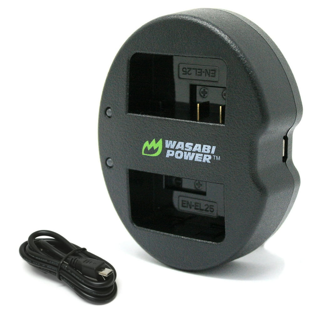 Wasabi Power Dual USB Battery Charger for Nikon ENEL25