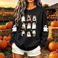 thumbnail image 4 of Meichang Casual Halloween Sweatshirts Women Oversized Crew Neck Sweatshirt Cute Ghost Print Sweatshirts Long Sleeve Sweatshirts Fall Pullover, 4 of 5