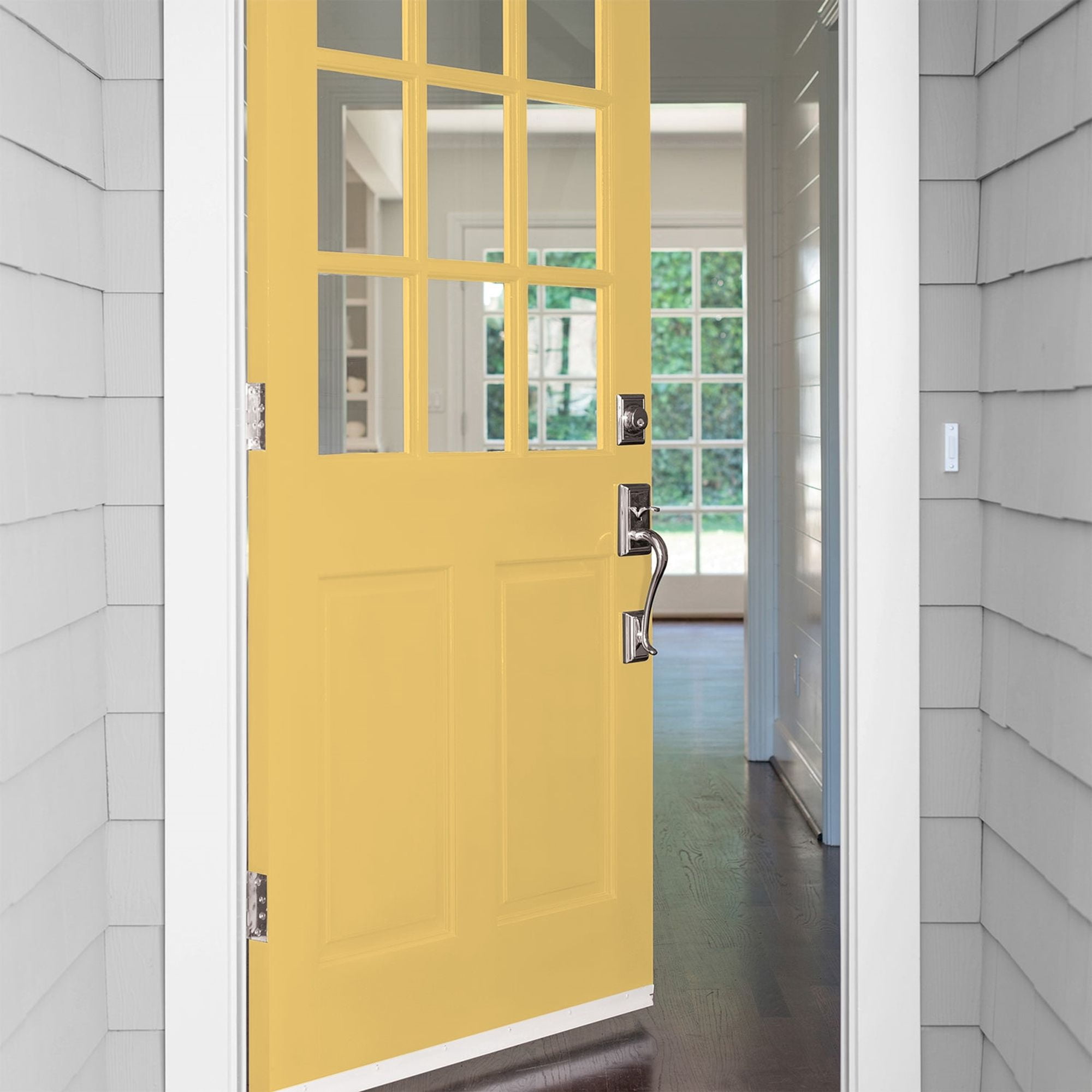 Glidden High Endurance Plus Turner's Yellow Satin Exterior Paint and Primer, 1 Gallon