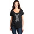thumbnail image 2 of Thread Tank Chihuahua Dog Silhouette Women's Relaxed Slouchy Dolman T-Shirt Tee Heather Black 2X-Large, 2 of 4