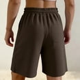thumbnail image 4 of Mens Casual Shorts Cotton Drawstring 9 inch Waffle Shorts Stretch Elastic Waist Summer Beach Lounge Sweat Shorts Brown M, 4 of 9