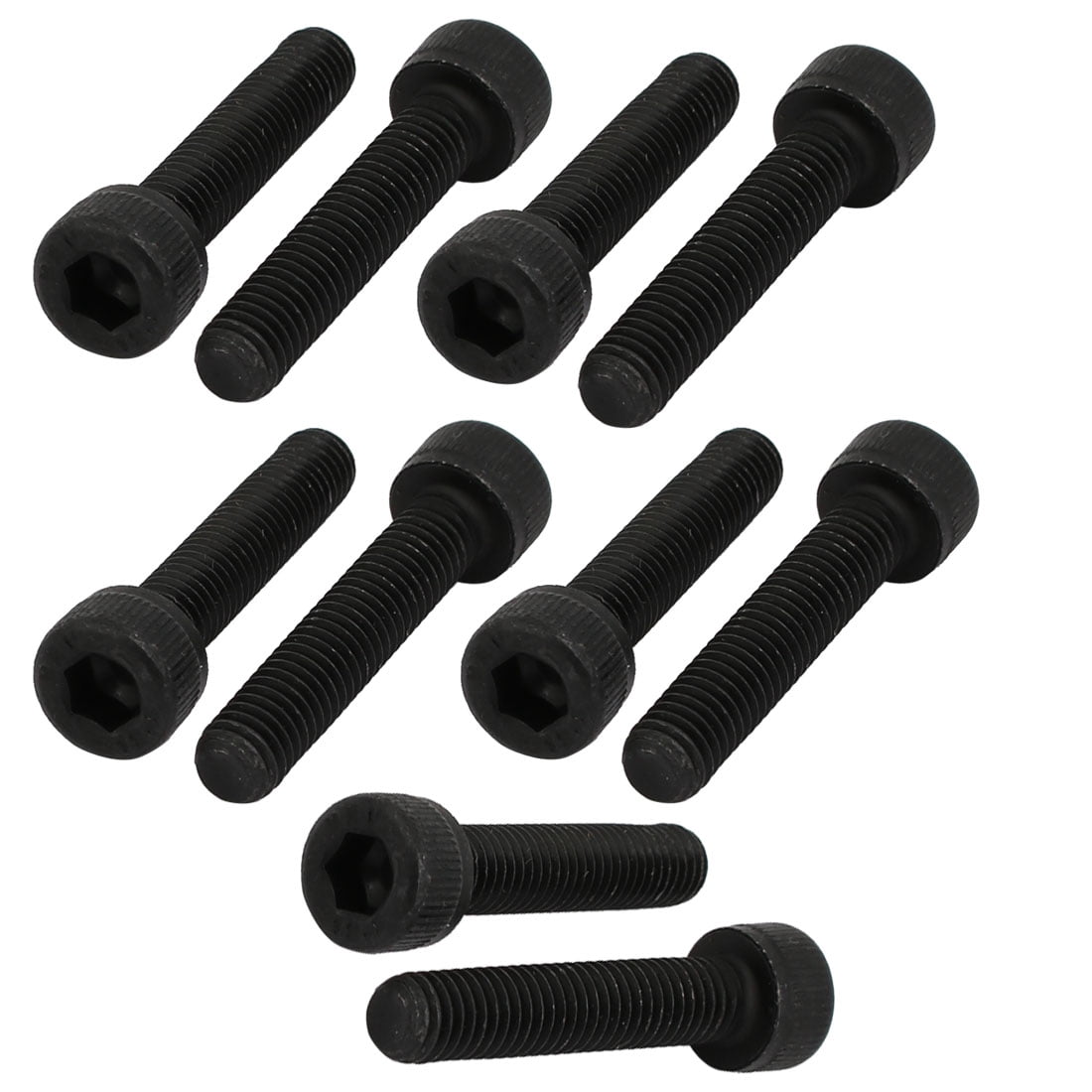 Lot De 20 Vis à Tête Hexagonale Bouton M4x45mm En Acier Allié Noir DIN - Neuf