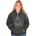 thumbnail image 4 of Nautical Whale Wheel Spiritual Animal Zip Up Hoodie Men's Women's Brisco Brands 5X, 4 of 6