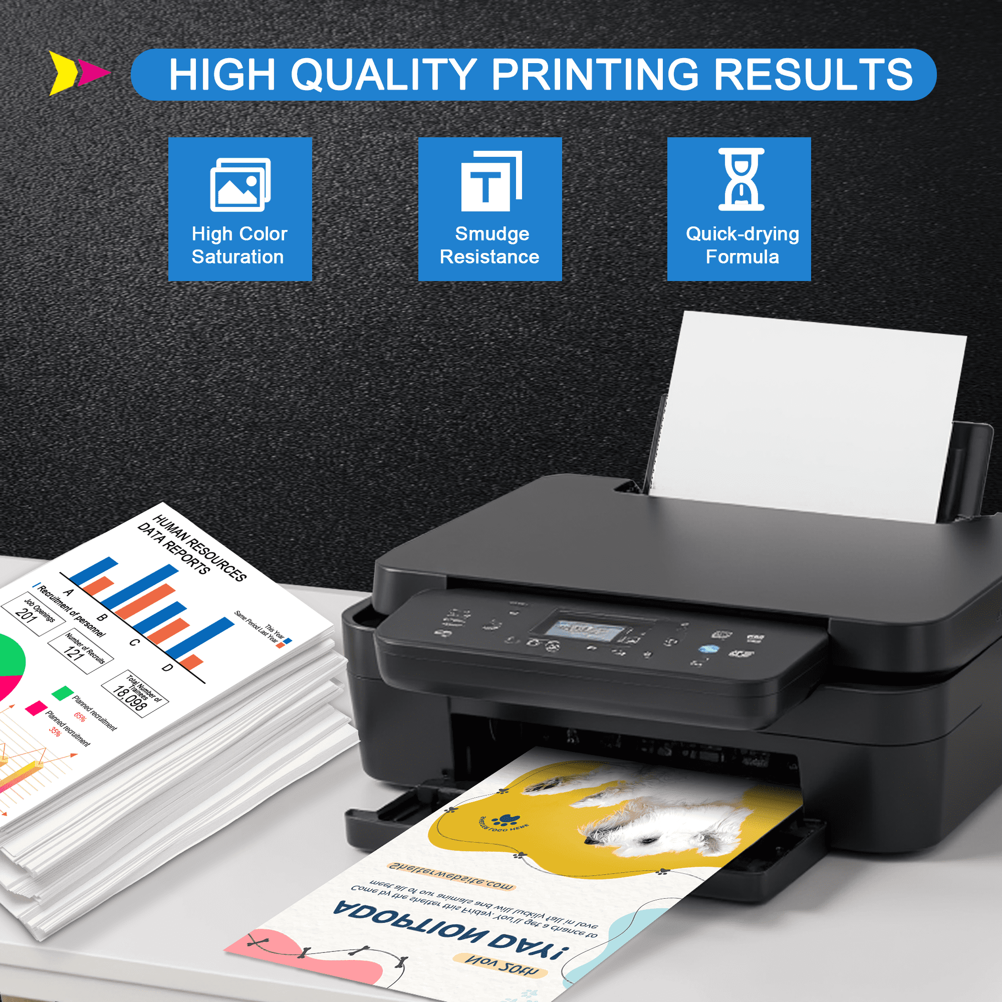 250XL 251XL Ink Compatible for Canon 250 251 Ink Cartridge MG5520 MG6620 Printer (5 Pack)