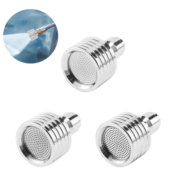 3 Pack Soft Wash Nozzle for Pressure Washer, Shower Rain Rinse Tips with 1/4" Quick Connect, for Car Detailing & Garden Watering