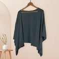 thumbnail image 4 of PUMISAS Fall Cardigan For Women 3/4 Sleeve Open Front Linen Tops Loose Solid Color Casual Going Out Shirt, 4 of 5