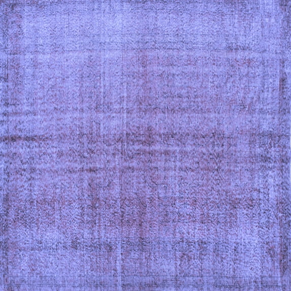 Ahgly Company Machine Washable Indoor Square Abstract Blue Contemporary Area Rugs, 8' Square