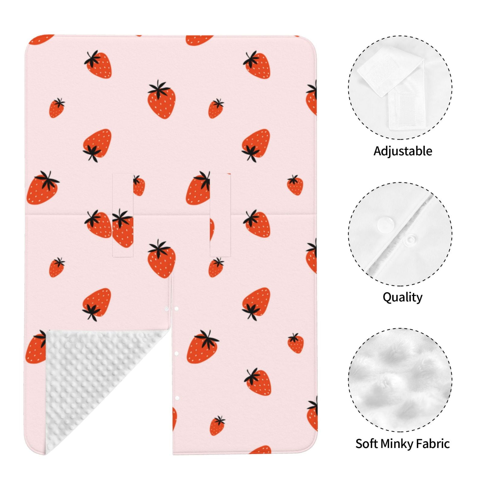 Naloa Strawberry Baby Car Seat Cover, Breathable Baby Carrier Cover, Multiuse Baby Carrier Cover & Nursing Breastfeeding Cover