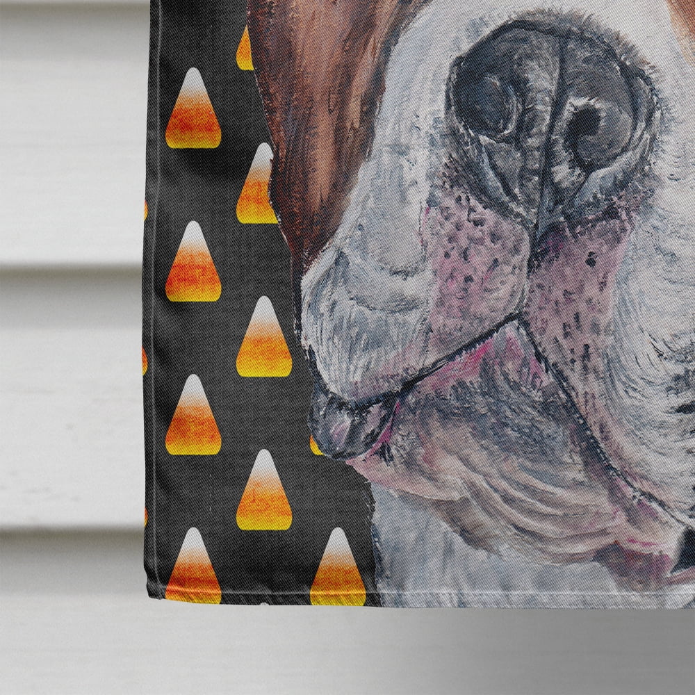 Staffordshire Bull Terrier Staffie Candy Corn Halloween Flag Canvas House Size