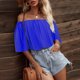 thumbnail image 5 of Blusa de manga tres cuartos con parte superior de un solo hombro para mujer Pompotops hkajfhjk474005, 5 of 9