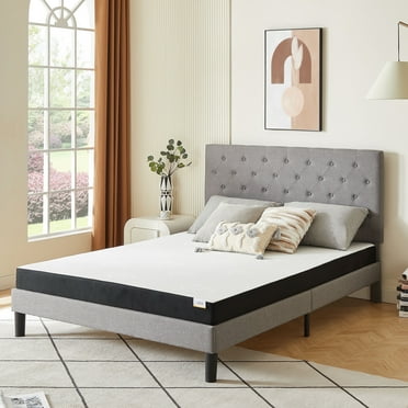 BMMB 6 inch Medium-Firm Memory Foam Mattress Waterproof Cover Queen for Adult CertiPUR-US Certified