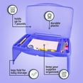 thumbnail image 2 of MavoCraft Purple Folding Lap Desk with Storage & Dividers | Laptop Bed Table, Breakfast Tray | Serving Table for Kids & Adults, Easy to Fold & Carry, 2 of 7