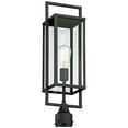 thumbnail image 3 of Possini Euro Design Jericho Modern Outdoor Post Light Textured Black 22" Clear Glass Panel for Exterior Barn Deck House Porch Yard Patio Home Outside, 3 of 6
