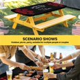 thumbnail image 6 of Buffalo Plaid Paw Table Cloths for 3 Foot Rectangle Tables, Cute Cats Pets Pawprints Black Patio Waterproof Elastic Fitted Tablecloths, Washable Rectangular Table Cover for Camping, 6 of 8