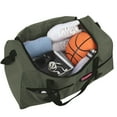 thumbnail image 4 of 24 Inch 55 Liter Multi Pocket Duffel Bag for Men, Women, Sports, Gym, Traveling and Commuting in Hunter Green, 4 of 7