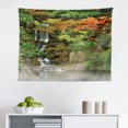 thumbnail image 1 of Seasons Tapestry, Dreamy Gated Beech Trees Forest with Fall Leaf Mother Earth Natural Wonders Theme, Fabric Wall Hanging Decor for Bedroom Living Room Dorm, 2 Sizes, Grey Red, by Ambesonne, 1 of 1