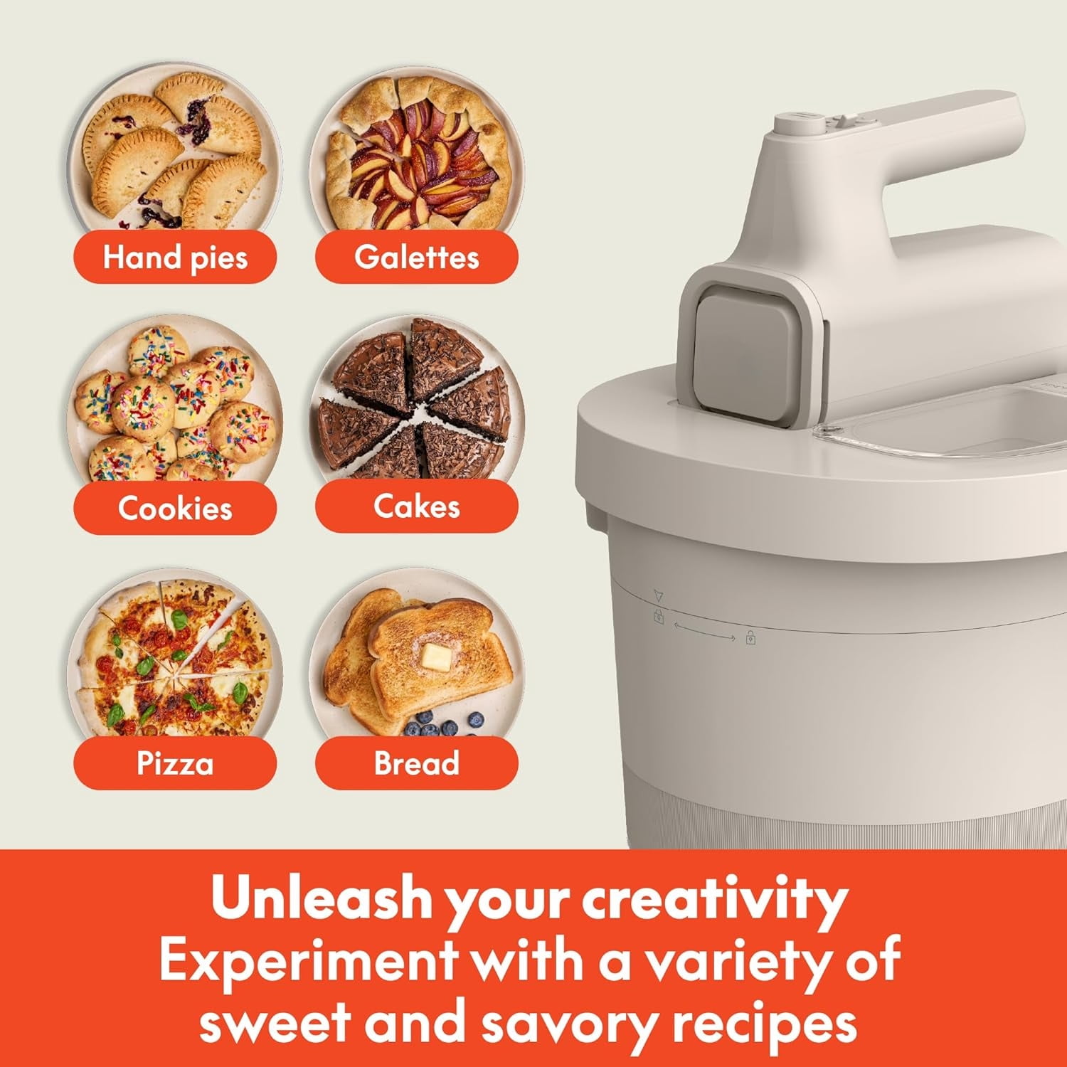 Hand & Stand Mixer, 2 in 1 Electric Mixer with Bowl, Dough Hook, Whisk & Egg Beater, Multifunctional Handheld Mixer for Baking, 200 Watt