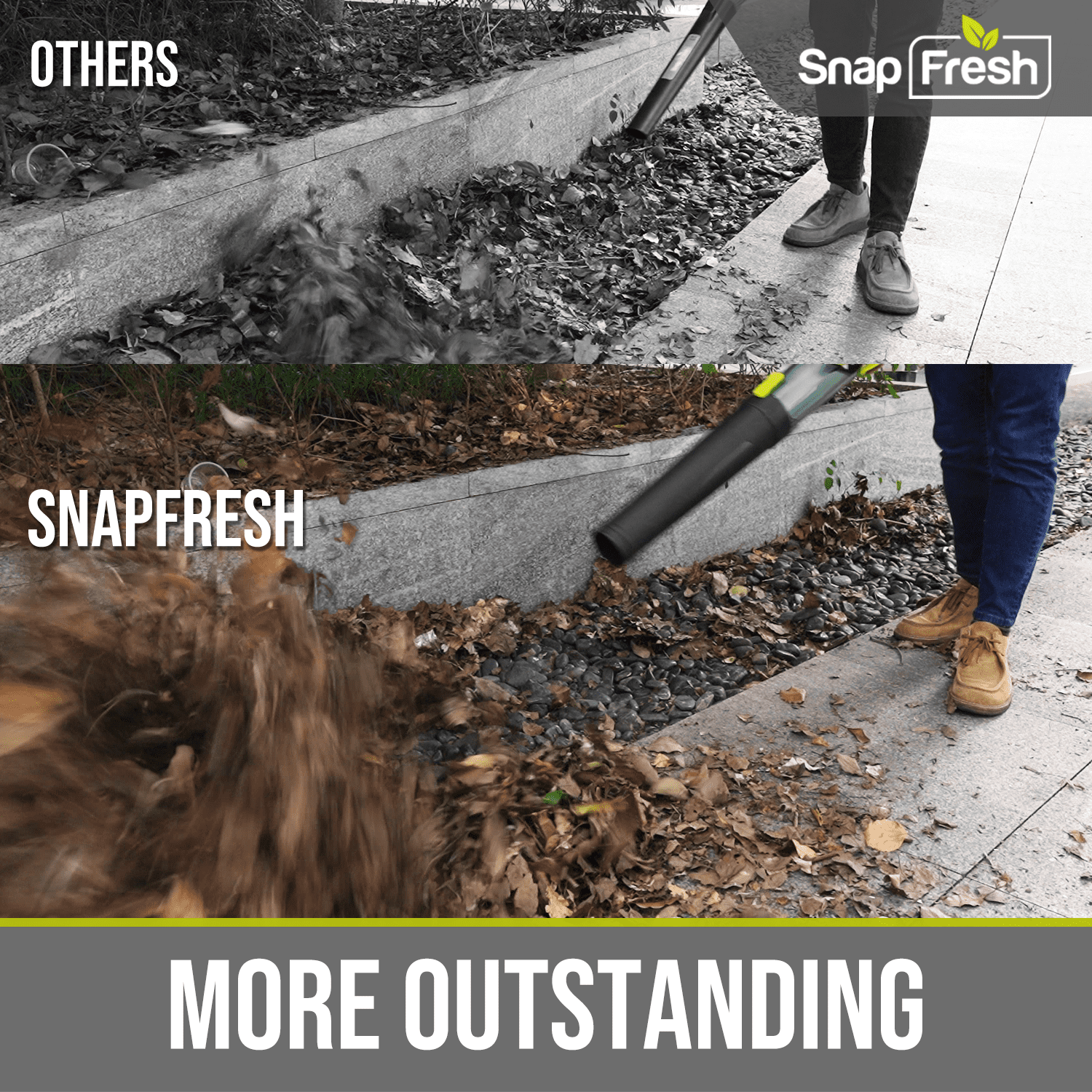 SnapFresh 20V Cordless Leaf Blower Brushless 120MPH 550CFM w/ 7+1 Speed 4.0Ah Battery & Charger