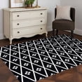 thumbnail image 5 of Minimalist Art Kitchen Runner Rug 2.7x5 Washable Runners for Hallway Non Slip Boho Abstract Floral Lattice Black Large Area Rug Indoor Floor Carpet for Bathroom Laundry Entryway Bedroom Living Room, 5 of 9