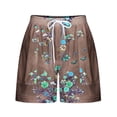 thumbnail image 5 of Taqqpue Women Casual Shorts Drawstring Comfy Floral Printed Elastic Waist Shorts Summer Pull On Short Fashion Beach Vacation Shorts with Pockets, 5 of 5