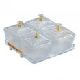 thumbnail image 5 of TISHITA Dried Fruit Snack Serving Plate with Lid Divided Serving Platter Food Storage Box Candy Nuts Dish for Candy Cookies Appetizer Clear, 5 of 8