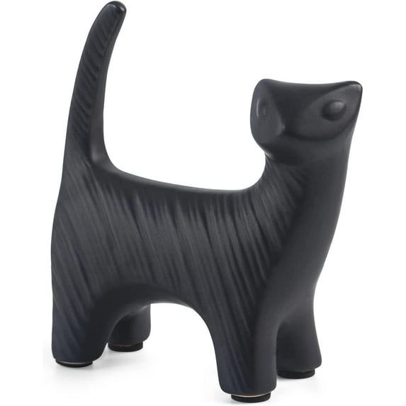 Notakia Small Animal Statues Home Decor Modern Style Decorative Ornaments for Living Room, Bedroom, Office Desktop, Cabinets (Black Cat)