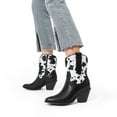 thumbnail image 4 of Women's Western Ankle Booties - Pointed Toe Cowgirl Boots with Low Heel Comfortable Pull-On Design for Casual Wear, 4 of 5