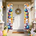 thumbnail image 4 of AURIGATE Easter Porch Door Banner 11.81x70.87in, Single Piece Polyester Easter Door Couplet with Bunny & Colorful Egg Design, Spring Easter Front Door Porch Decor for Home Holiday Party Supplies, 4 of 6