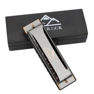 EastRock 10-Hole Blues Harmonica in C Key for Beginners