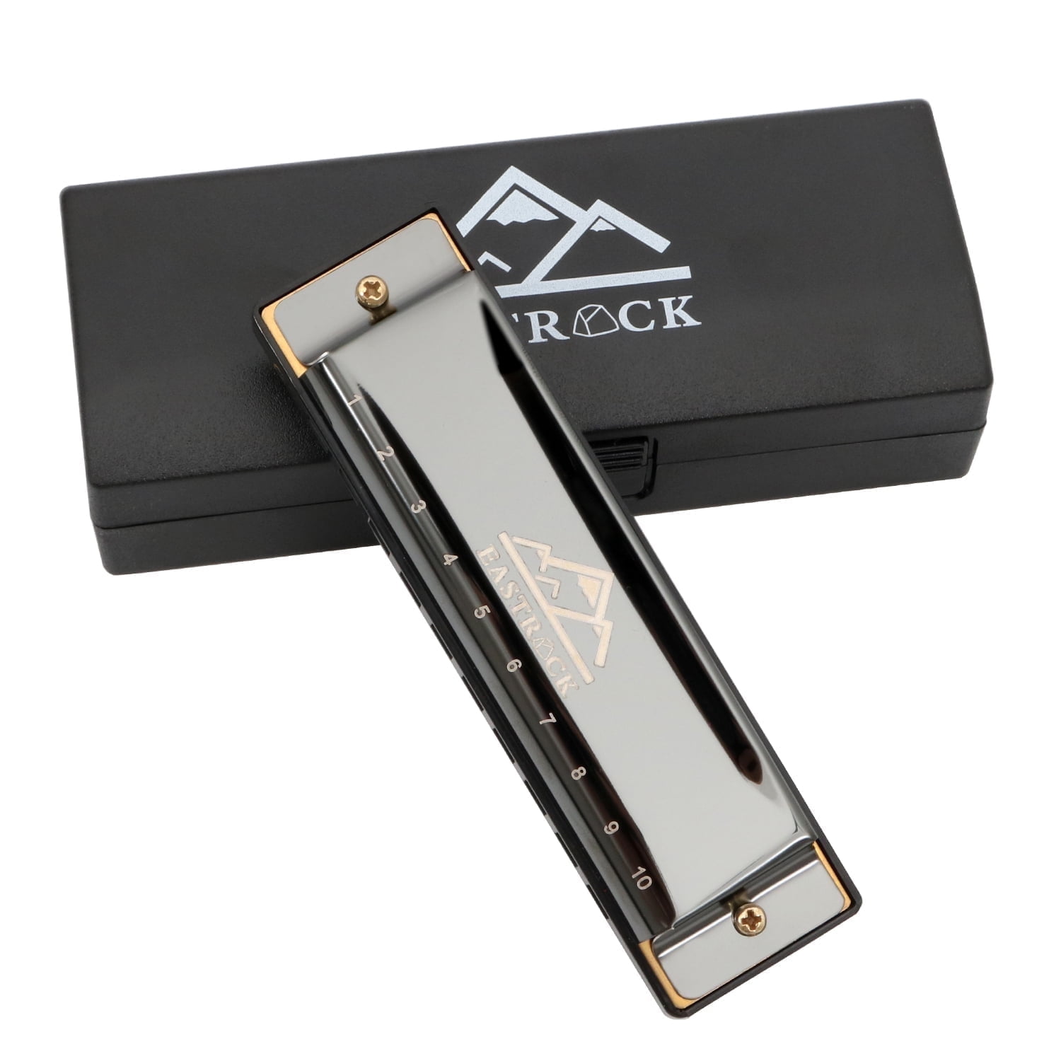 EastRock 10-Hole Blues Harmonica in C Key for Beginners