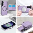 thumbnail image 3 of ELEHOLD Case for Samsung Galaxy A14 5G, 2-in-1 Magnetic Shockproof Leather Wallet Flip Case Cover, Detachable Card Holder with Stand,Purple, 3 of 5