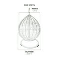 thumbnail image 5 of M&M Sales Enterprises Inc Children's Swoon Pod Hanging Chair Swing in White, 5 of 8
