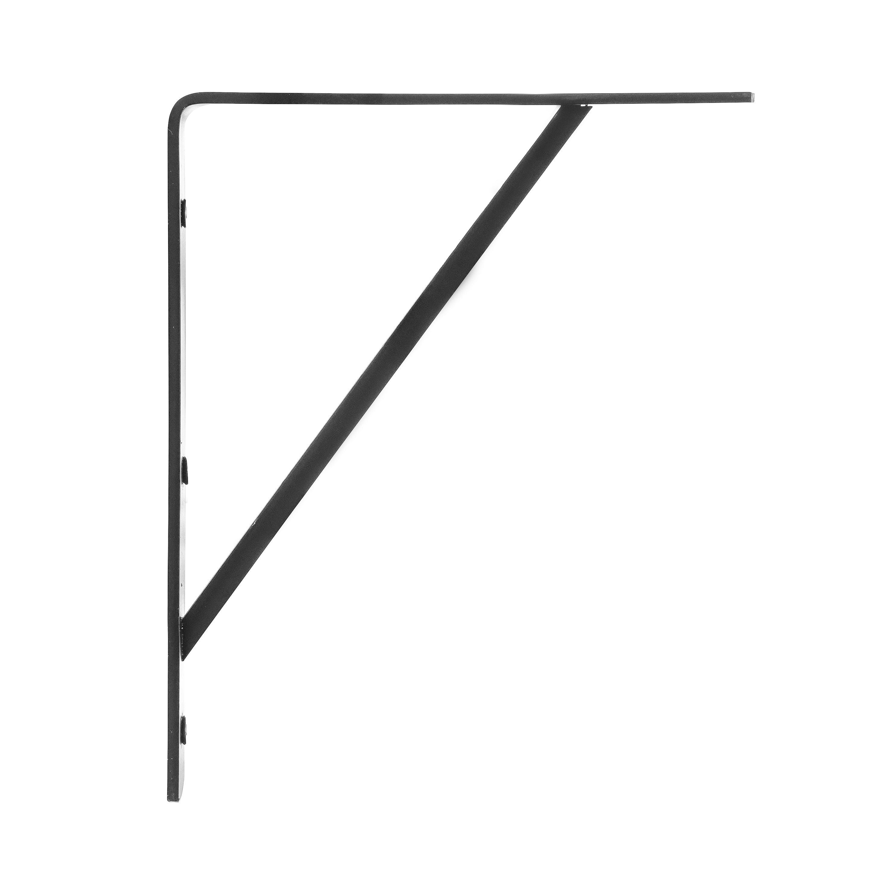 (2 pack) Medium Duty 10 inch Shelf Bracket, Black, Steel, 145 lb. Capacity, Closet Organizer, GreatNeck Tools