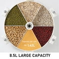 thumbnail image 4 of Chmadoxn Rice Container Rice Dispenser 6 Grids Grain Dispenser Rotating Grain Storage Box Wall-Mounted Punch-Freerice Bucket Rotary Compartment Grain Bucket Storage Jar, 4 of 7