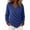 Navy, variant on LNZGNM V Neck Wrap Sweaters for Women Fashion Ruched Long Sleeve Cross Front Knit Pullover Casual Cozy Travel Fall Outfit, Black (XXL)
