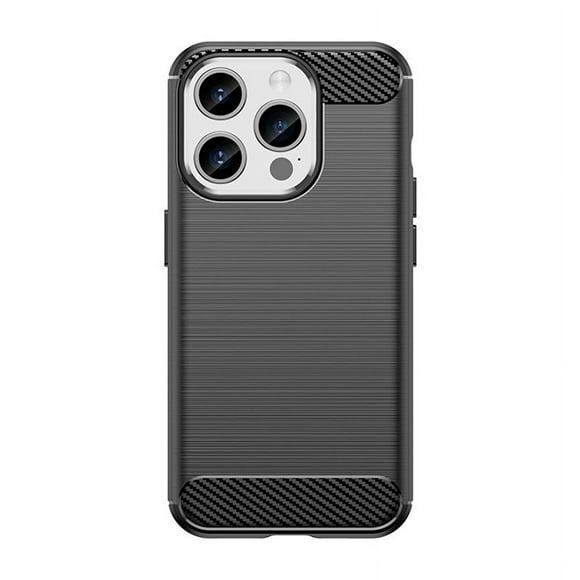 PANDACO Black Brushed Metal Case for iPhone 15 Pro Max