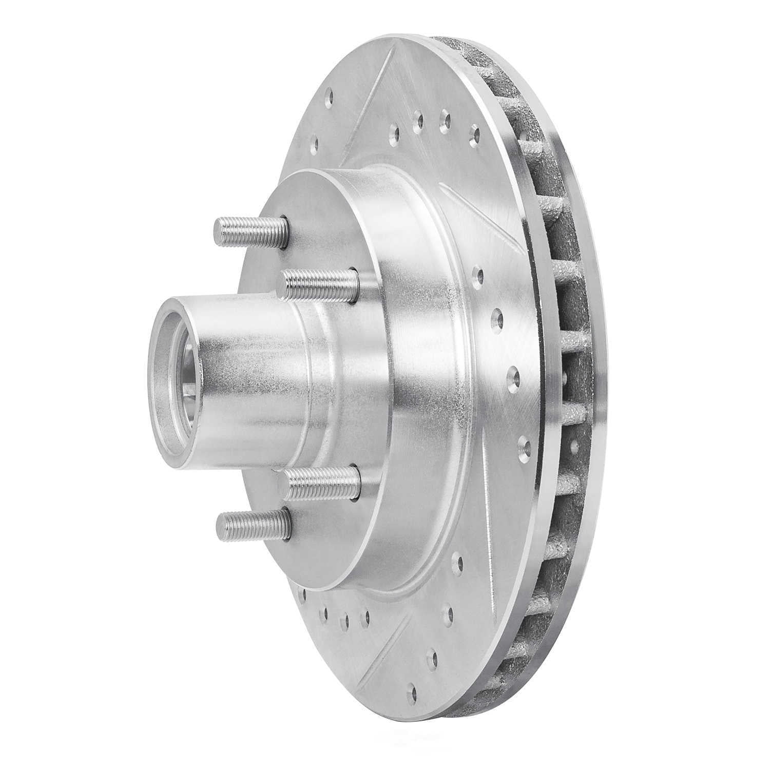 Dynamic Friction Company 631-48016L DFC Brake Rotor - Drilled And Slotted - Silver