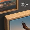 thumbnail image 4 of wall26 - Framed Canvas Prints Wall Art - Bald Eagle Flying Above The Sea | Modern Wall Decor/Home Decoration Stretched Gallery Framed Canvas Wrap Giclee Print. Ready to Hang - 16"x24" Natur, 4 of 5