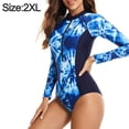 thumbnail image 2 of Traje de baño para Mujer Traje de Buceo Traje de baño Sexy Traje de Surf de Manga Larga de una Pieza Traje de baño para Mujer con protección Solar,2xl, 2 of 6