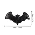 thumbnail image 6 of Clearance Halloween Hanging Bat Decoration, 3D Hand-Made Woven Bat Decor, Realistic Scary Fake Black Hanging Flying Bat, Spooky for Indoor Outdoor Yard Porch Lawn Decorations, 6 of 6