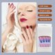 thumbnail image 3 of Jumpingount 1 Juego de prensa de punta francesa en las uñas Gradient Extra Long Fashion Full Cover Ballerina Salon Kit de manicura para Arte de uñas Tipo 10, gelatina 24 piezas Pegamento 2g, 3 of 6