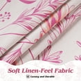 thumbnail image 2 of Inosoo Elegant Pink Floral Print Linen - Look Shower Curtain, Thick & Soft Faux Linen Cloth Bathroom Curtain, 72" W x 72" L, 2 of 10