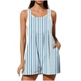 thumbnail image 2 of Jumpsuit for Women, Sleeveless Linen, Loose Casual with Pockets and Buttons, Adjustable Straps for Spring Summer, 2 of 7